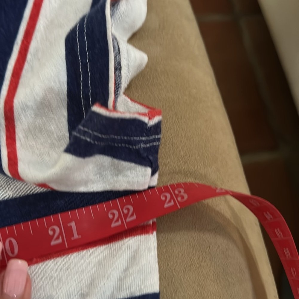 Sundry Striped Navy and Red T-Shirt M - Picture 9 of 10
